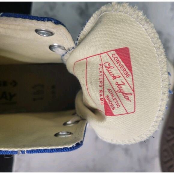 Comme Des Garcons Play X Chuck Taylor All Star Royal Blue Shoes Men's Size 10 - Picture 7 of 7